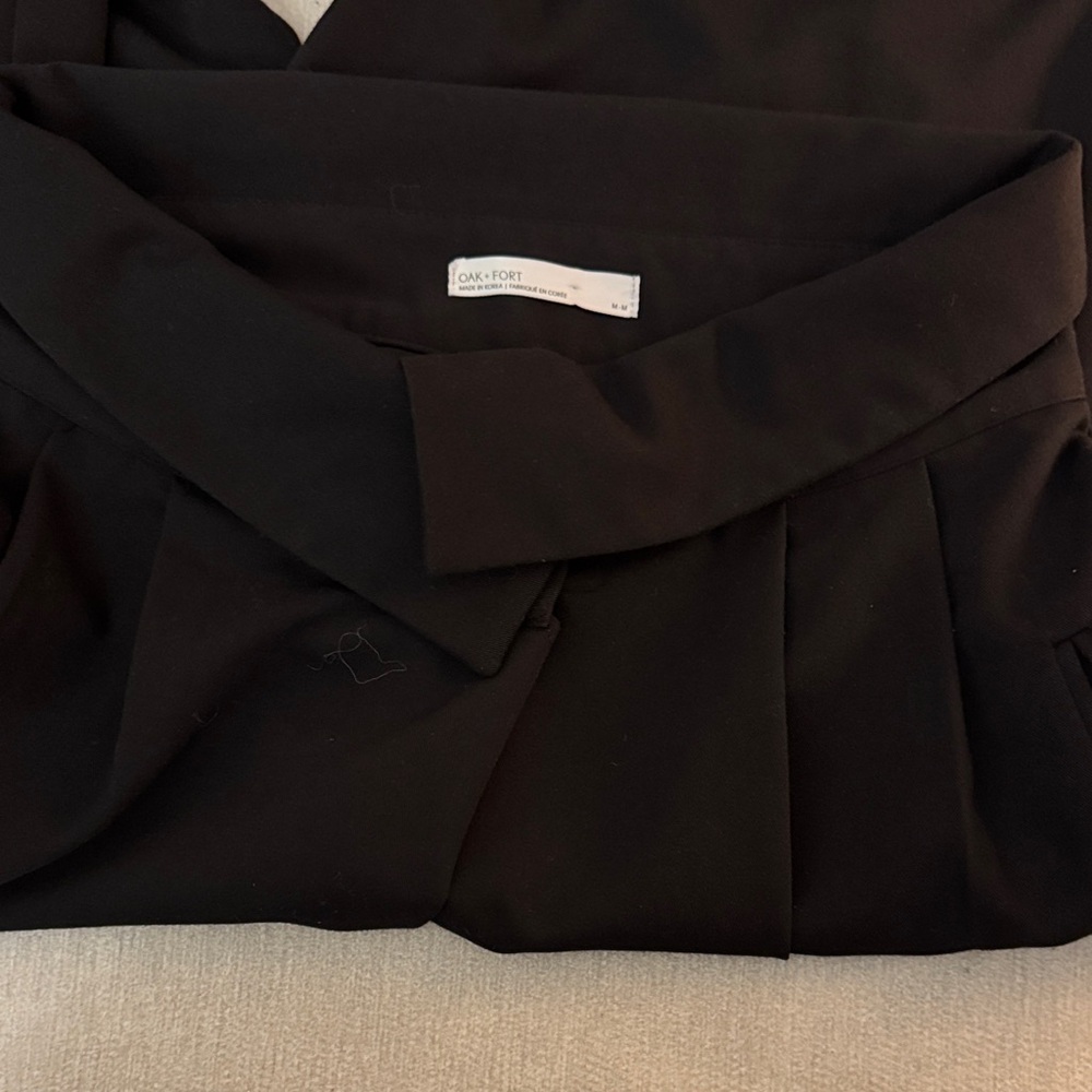 OAK + FORT Black Wide Leg Pants - Picture 3 of 3